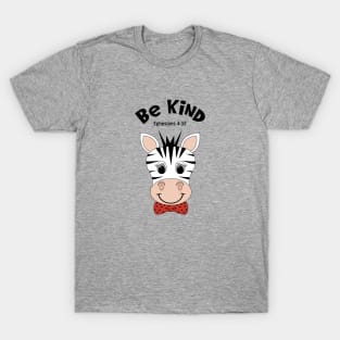 Be Kind Zebra_ Ephesians 4:32_ Zebra Wearing A Bow Tie T-Shirt